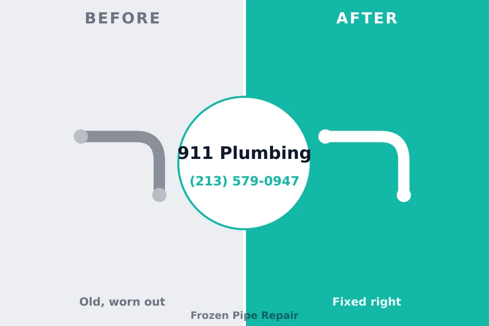 Before and after: plumbing repair Sea Bright, NJ